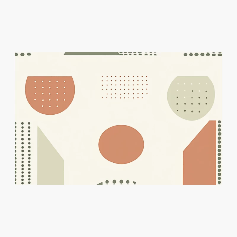 Minimalist Geometric Abstract Pattern with Pastel Shapes and Dots Travel Mug