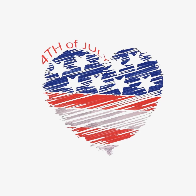 Design en forme de cœur pour le 4 juillet Homme Sweat-shirt à enfiler