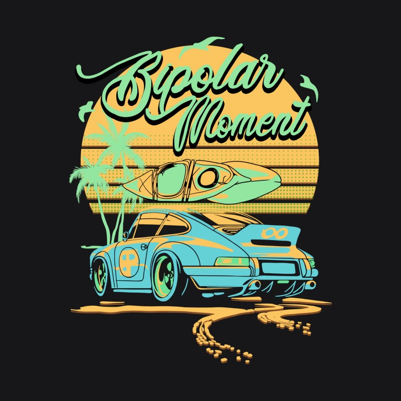 Sommerabenteuer mit Auto und Kajak Herren Pullover Hoodie