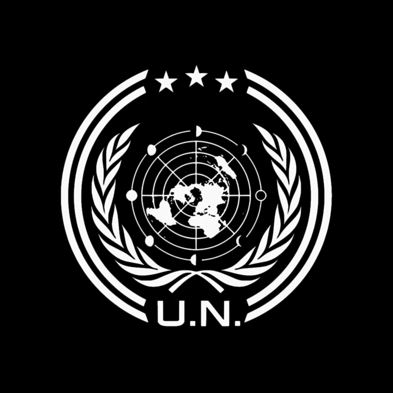 UN Logo Retro Throw Pillow