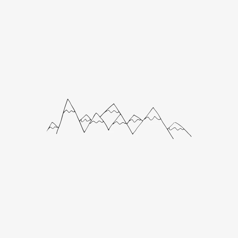 Silhouette de Montagnes avec Oiseaux Femme Manches Longues T-Shirt