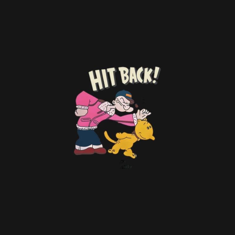 Personnage de bande dessinée frappe chien Femme T-Shirt