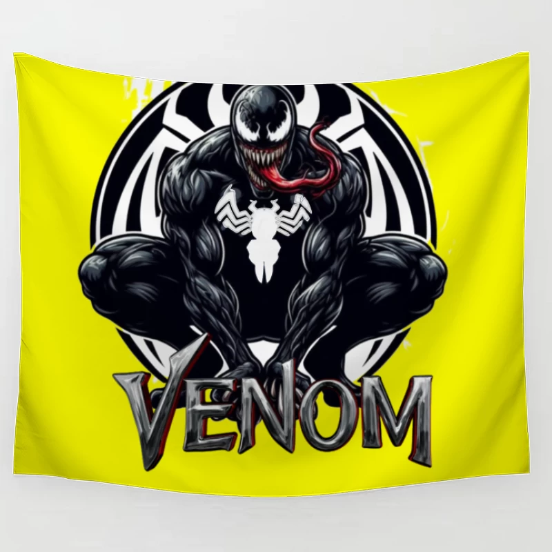 Venom Comic Art Tapestry