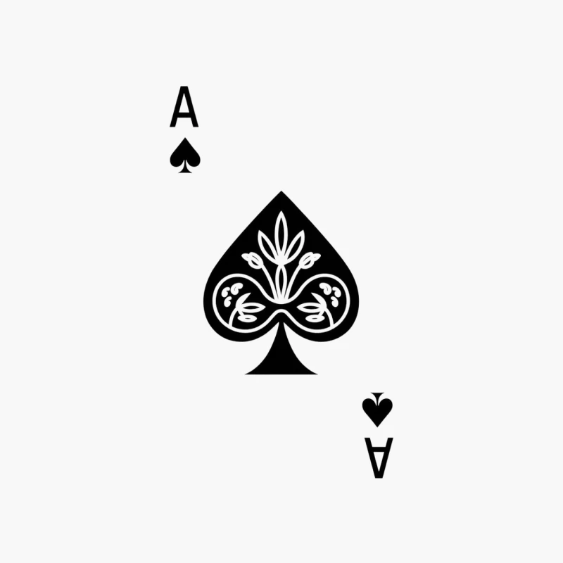 Ace of Spades: Classic Playing Card Design Cotton Tote Bag