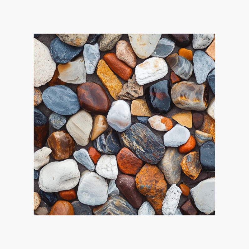 Colorful Pebbles: A Natural Beach Texture Cotton Tote Bag