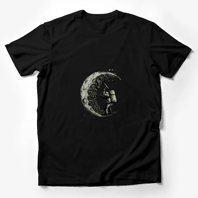 Astronaut bearbeitet Mond Herren T-Shirt
