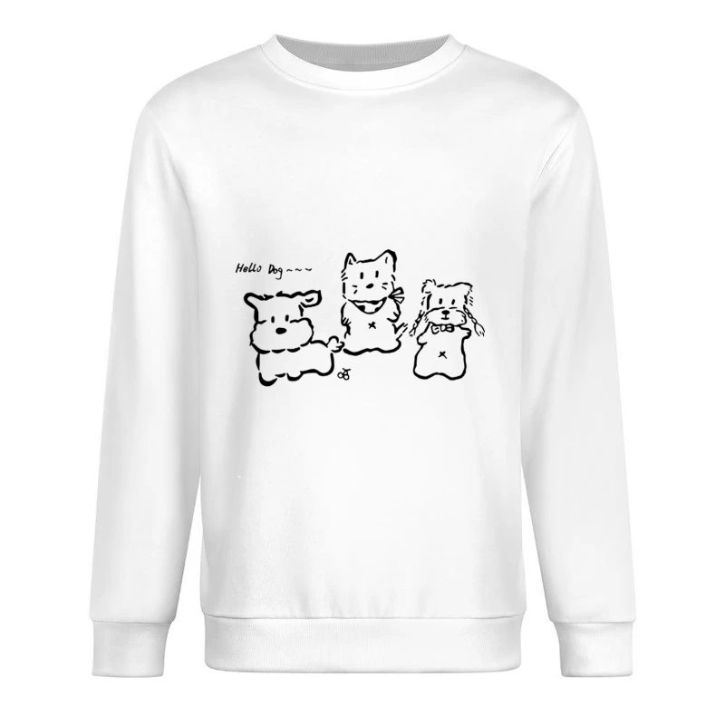 Drei niedliche Tiere in Schwarz-Weiß Herren Pullover Sweatshirt
