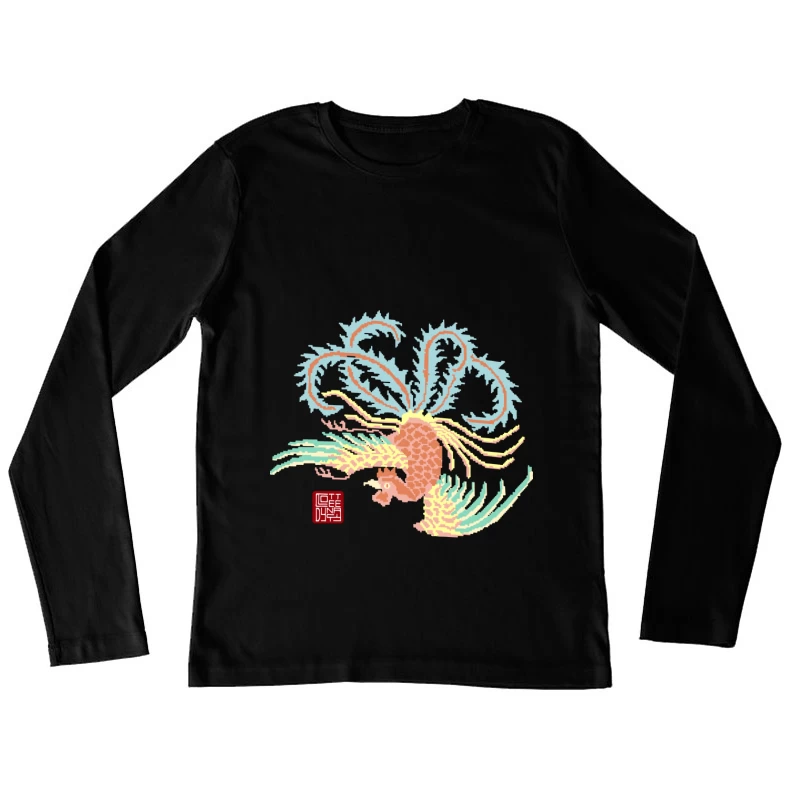 Traditioneller Phönix mit Siegel Damen Langarm T-Shirt