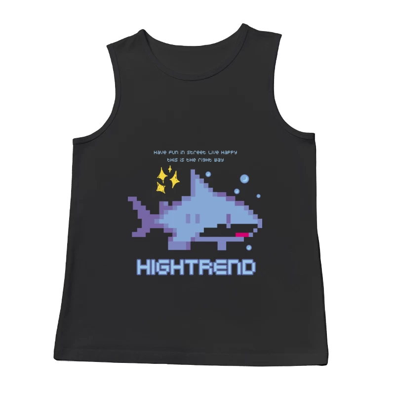 Pixel-Hai mit Motivationsbotschaft Herren Tanktops