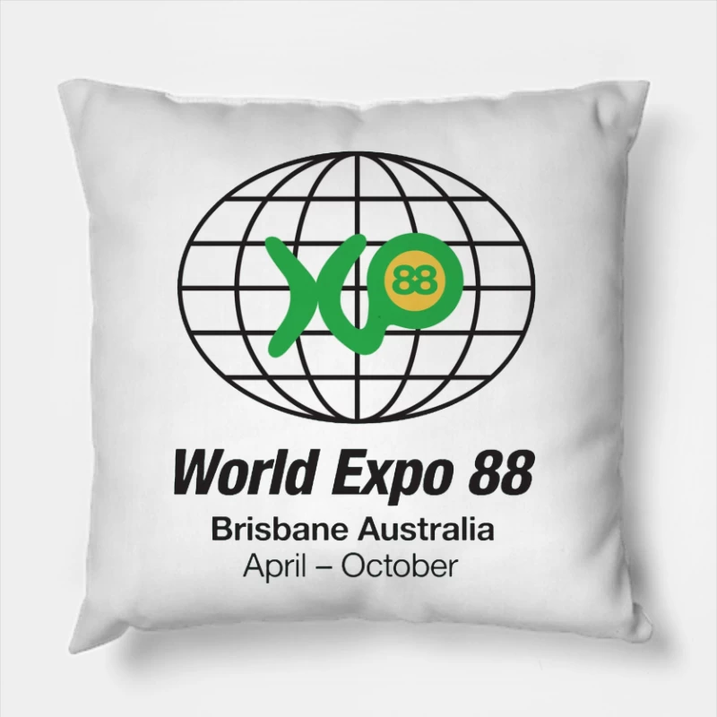 World Expo 88 Brisbane Australia Logo Throw Pillow