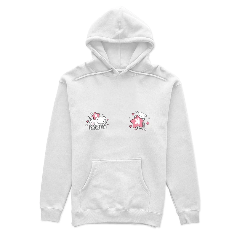 Niedlicher Welpe mit rosa Stern Damen Pullover Hoodie