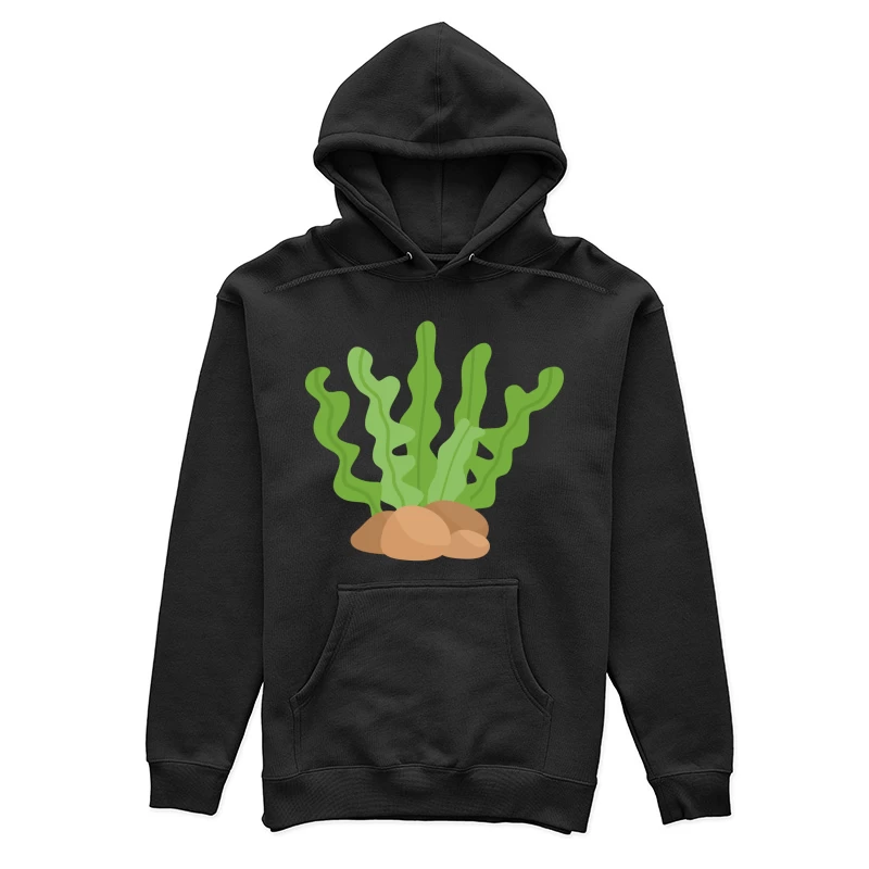 Algues vertes sur roches Femme Sweat à capuche
