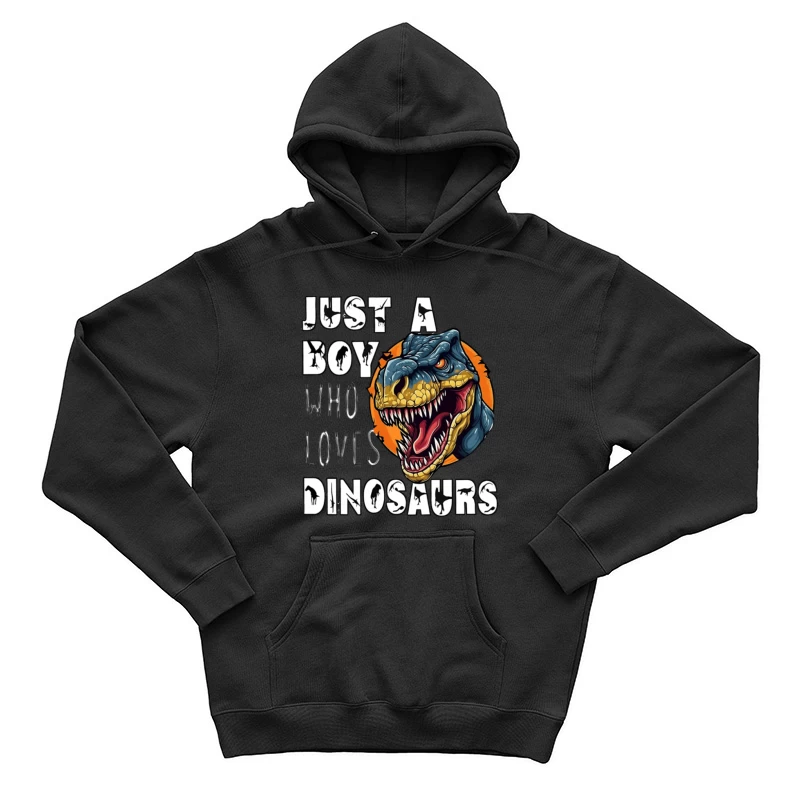 Ein Junge, der Dinosaurier liebt Herren Pullover Hoodie