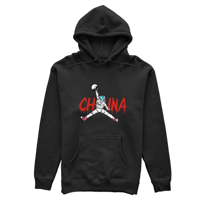 Astronaut springt zum Mond Damen Pullover Hoodie