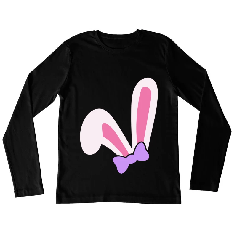 Oreilles de lapin avec nœud Femme Manches Longues T-Shirt