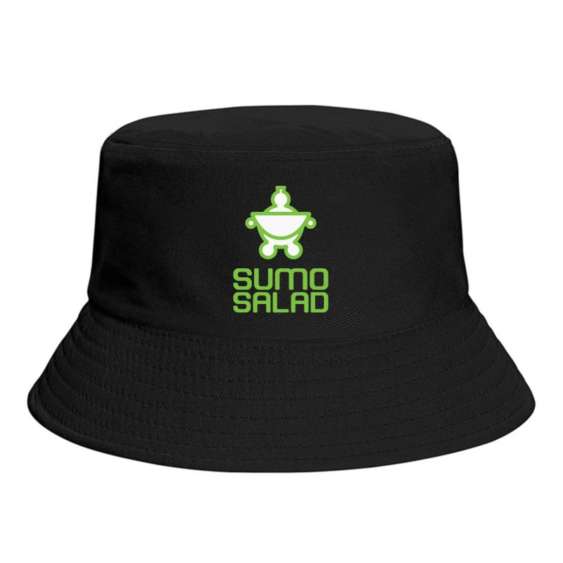 Green Minimalist Sumo Salad Restaurant Logo Bucket Hat