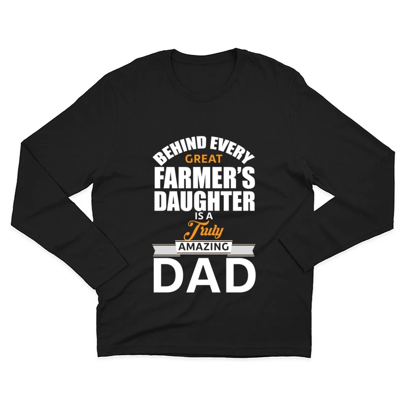 Hommage à un Papa de Fille de Fermier Homme Manches Longues T-Shirt