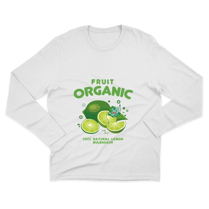 Bio-Zitrone mit Bulbasaur Herren Langarm T-Shirt