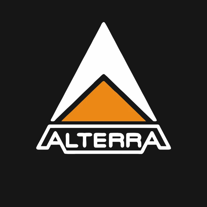 Alterra Corporate Logo with Orange Triangle Design Male T-Shirt