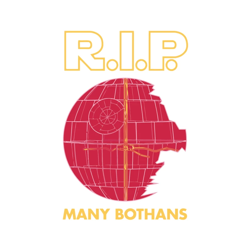 Star Wars Death Star R.I.P. Parody Design Tapestry