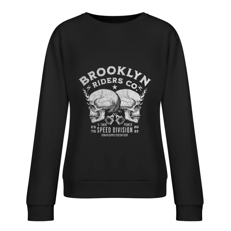 Design de Crâne Brooklyn Riders Femme Sweat-shirt à enfiler