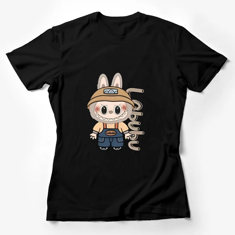 Niedliche Labubu-Figur mit Hasenohren Damen T-Shirt