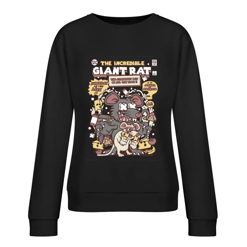 La Bande Dessinée du Rat Géant Inattendu Femme Sweat-shirt à enfiler