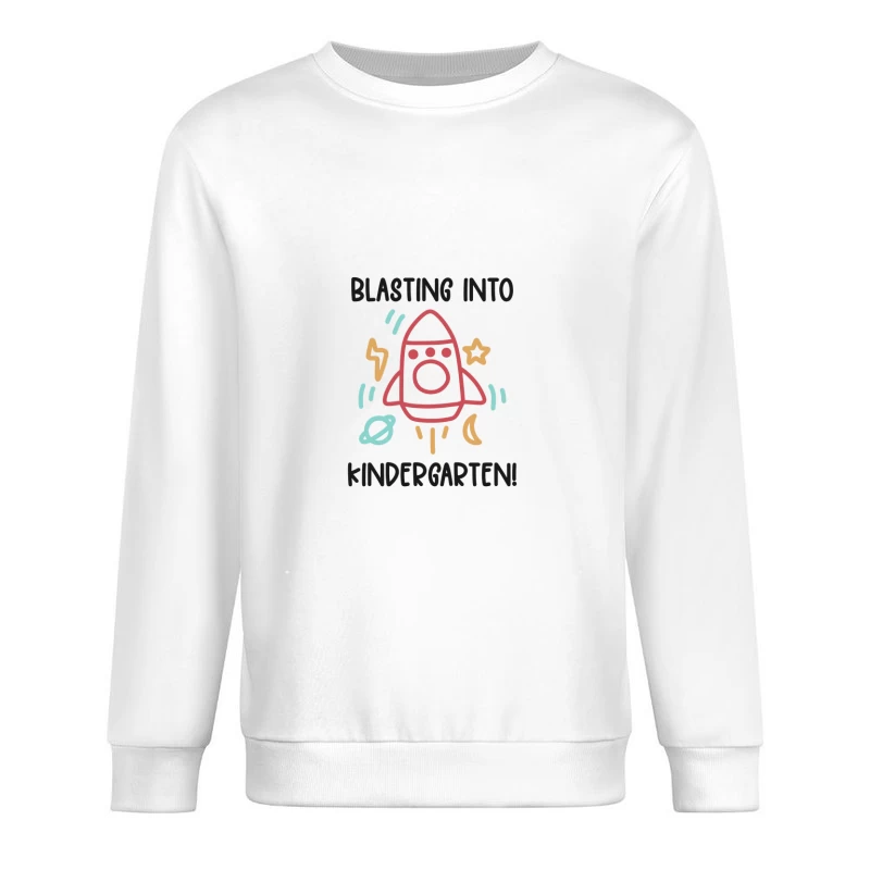 Prêt pour la maternelle avec fusée Homme Sweat-shirt à enfiler