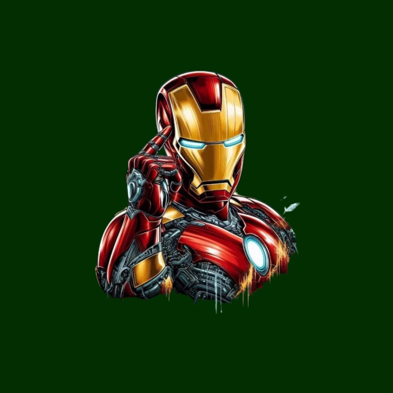 Iron Man Artwork Pin
