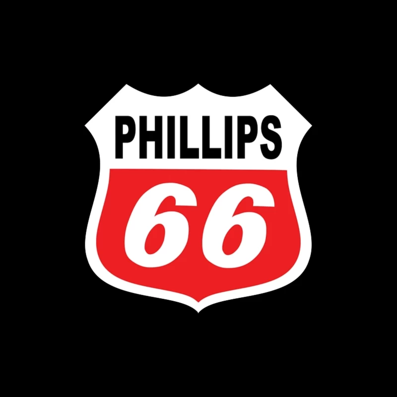 Phillips 66 Classic Shield Logo Design Throw Pillow