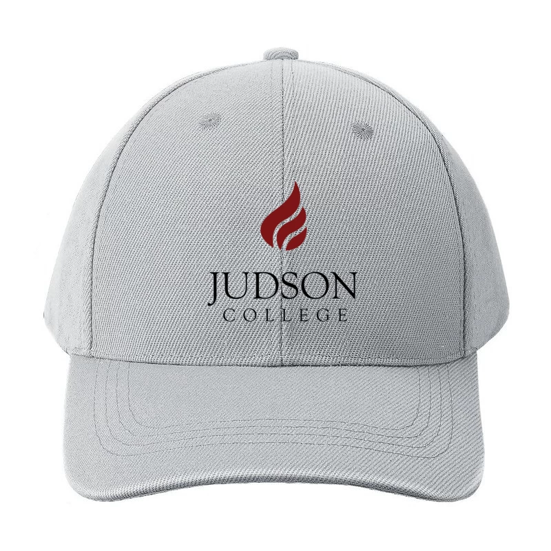 Judson College Educational Institution Logo with Red Flame Symbol Baseball Cap