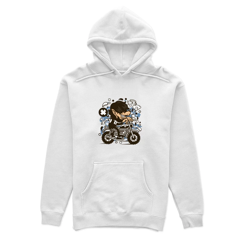 Motard cool sur moto rétro Femme Sweat à capuche