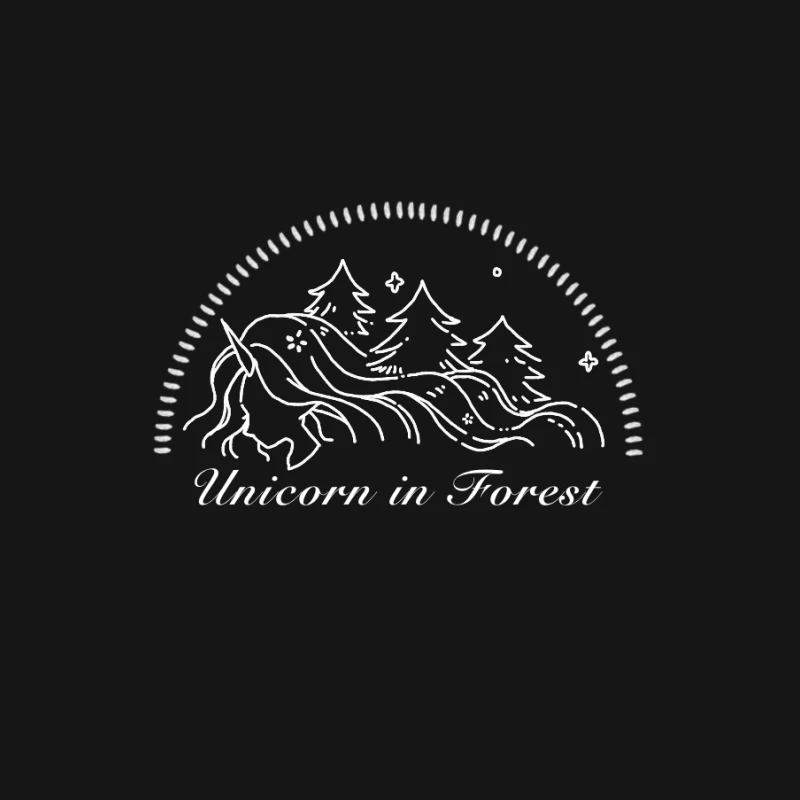 Einhorn im Wald Nachtzauber Herren T-Shirt