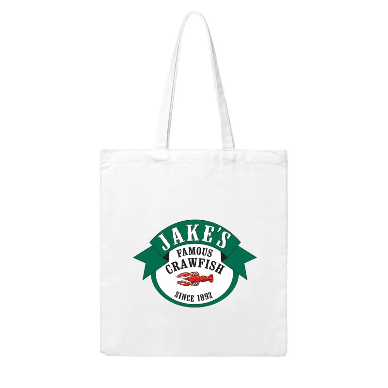 Jake's Famous Crawfish Restaurant - Historic Seafood Logo Since 1892 Cotton Tote Bag