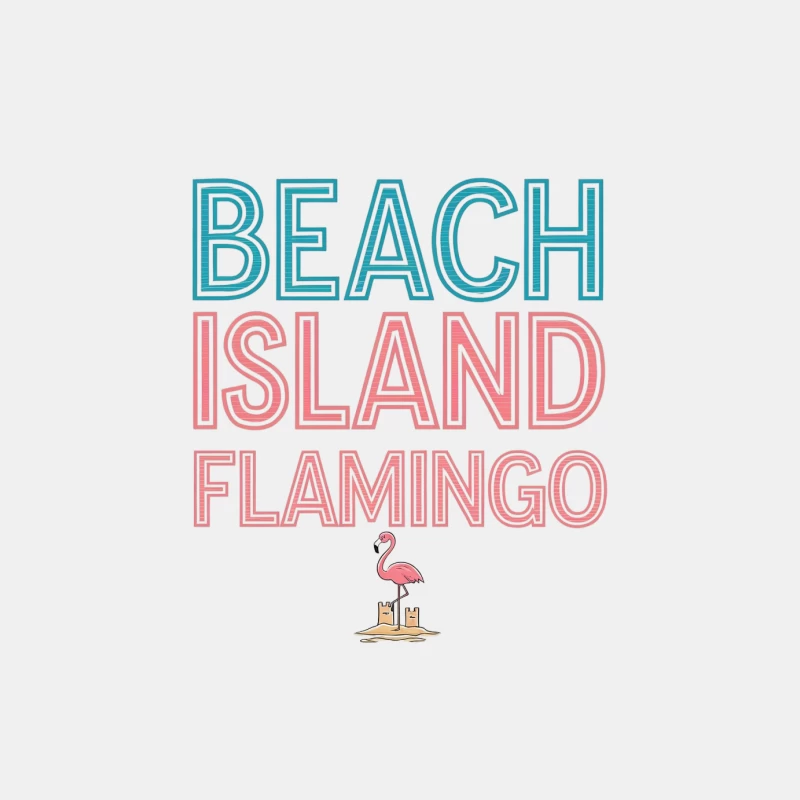 Tropical Beach Island Getaway with Flamingo Male Tank Top