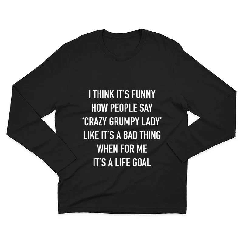 Humour et Objectifs de Vie Homme Manches Longues T-Shirt
