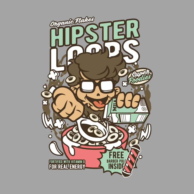 Céréales Hipster Loops amusantes Femme T-Shirt