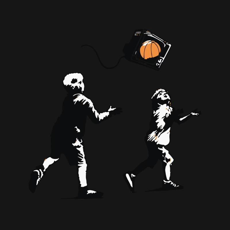 Banksy Kids Play T.V. Ball Mouse Pad