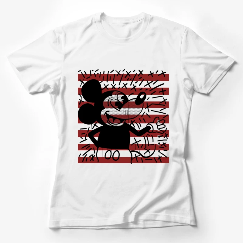 Künstlerische Silhouette mit Mustern Damen T-Shirt