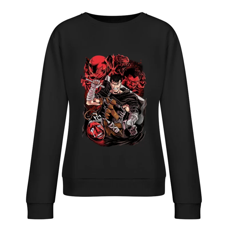 Düstere Krieger und Dämonen Damen Pullover Sweatshirt