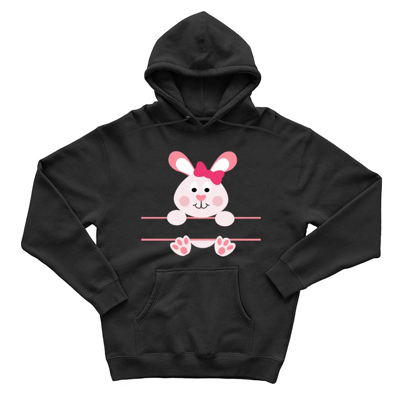 Lapin mignon avec nœud rose Homme Sweat à capuche
