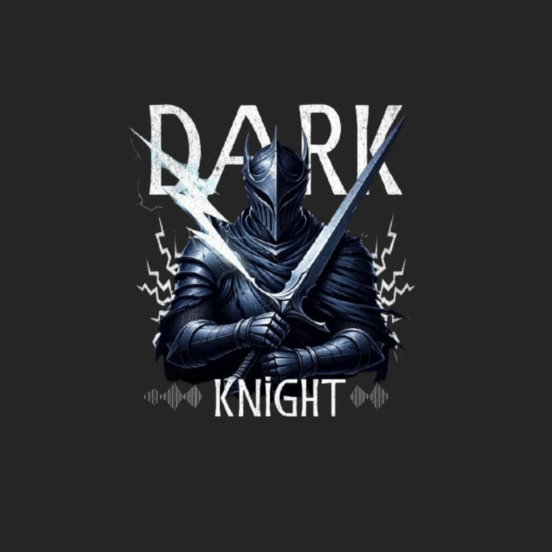 Dark Knight with Ancient Blade - Fantasy Warrior Illustration Male Pullover Sweatshirt