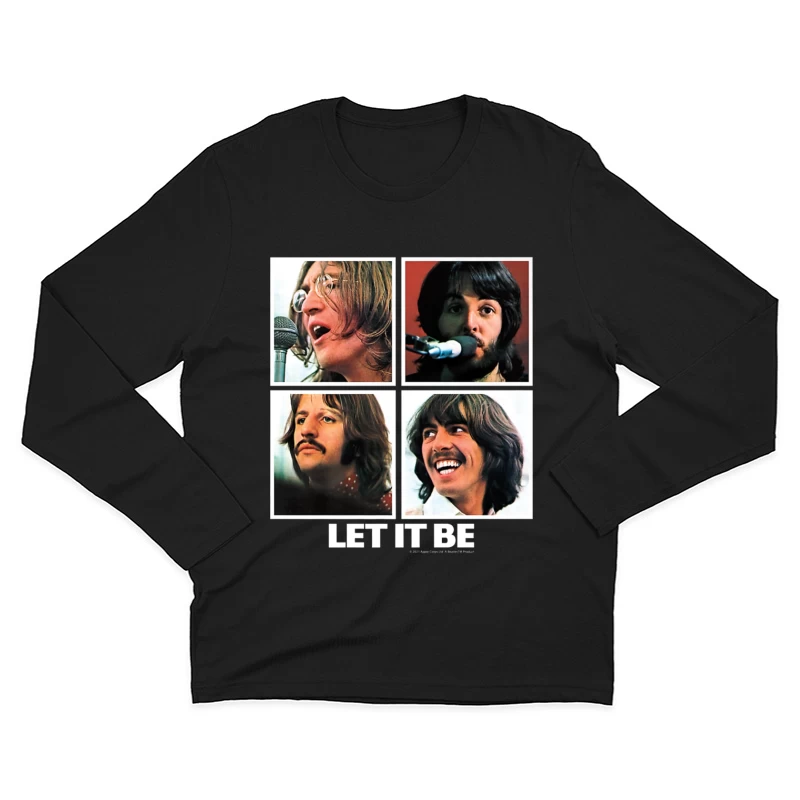 Four Classic Snapshots from The Let It Be Recording Sessions Male Long Sleeve T-Shirt