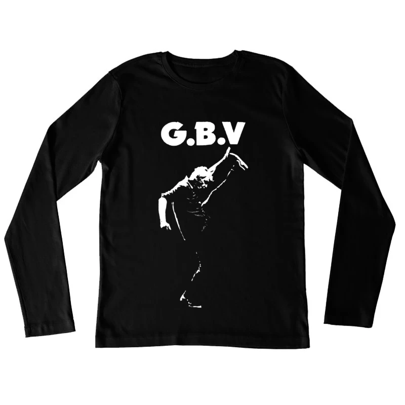 Graceful Ballet Dance Sketch in Line Art Female Long Sleeve T-Shirt