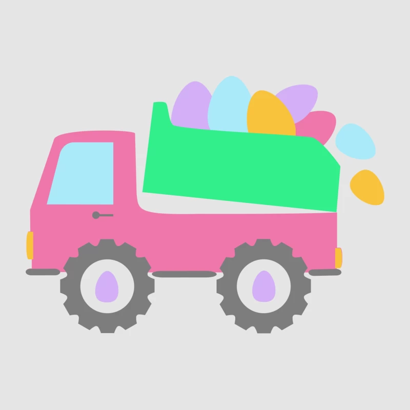 Camion coloré avec œufs décoratifs Homme Sweat à capuche