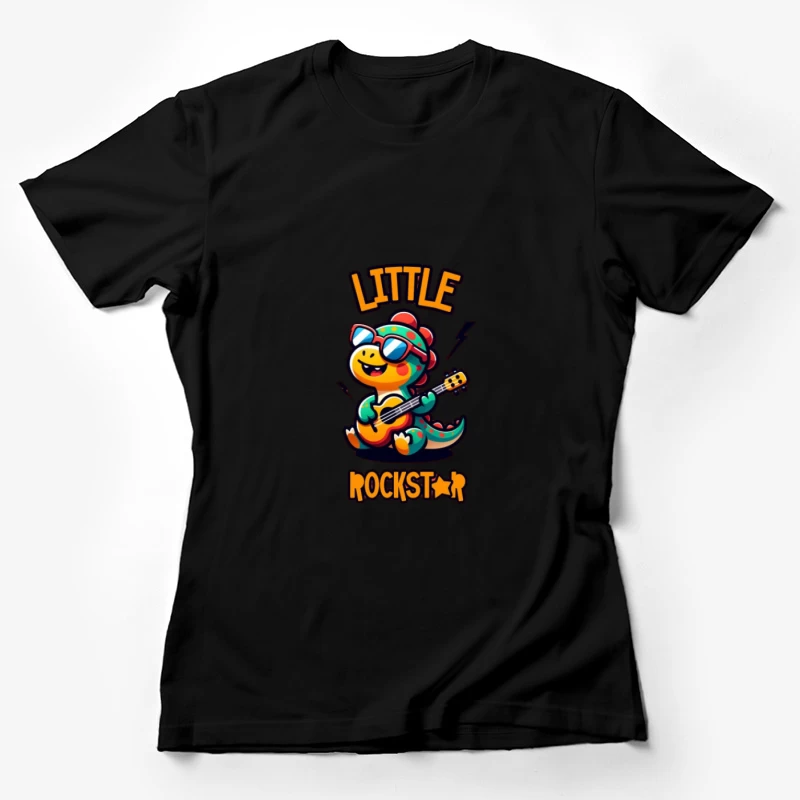 Süßer Dinosaurier als kleiner Rockstar Damen T-Shirt