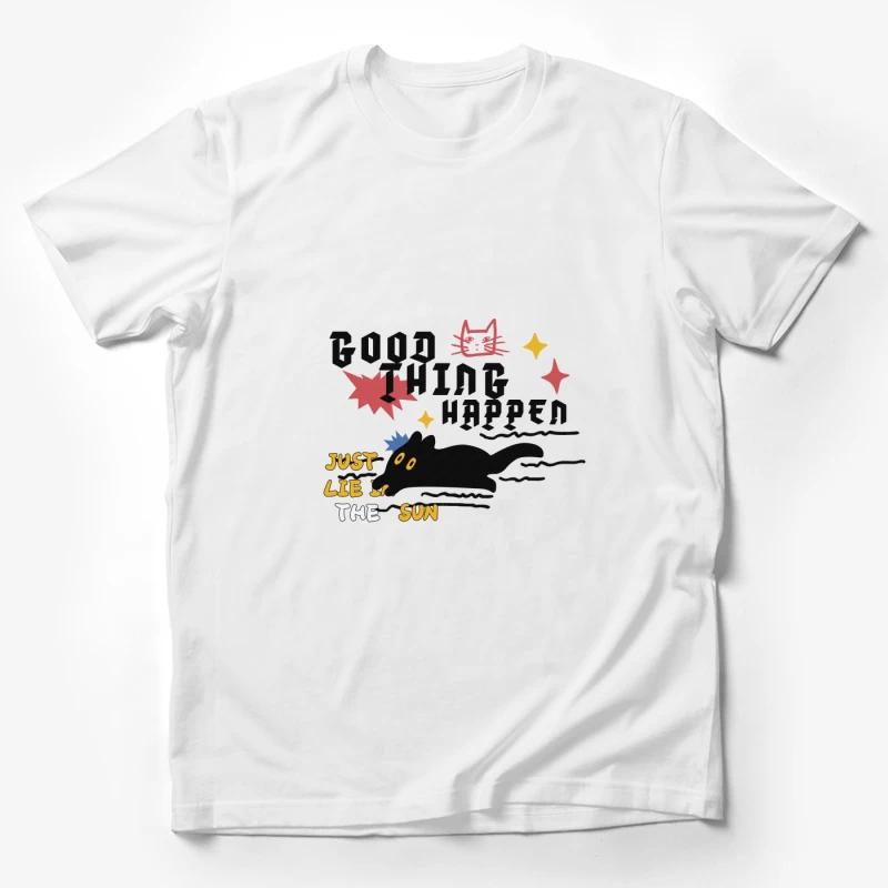 Gute Dinge geschehen, Sonnenkatzendesign Herren T-Shirt