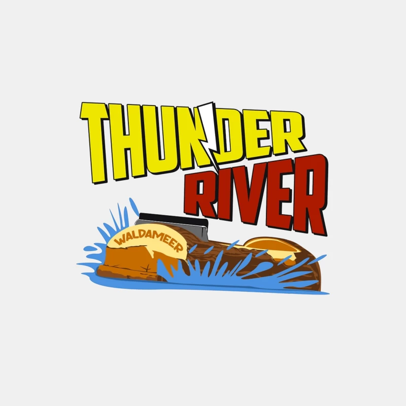 Thunder River Water Ride Logo at Waldameer Park Male Tank Top