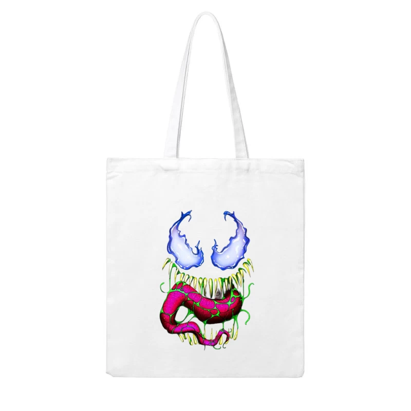 Vibrant Comic Monster Art Cotton Tote Bag