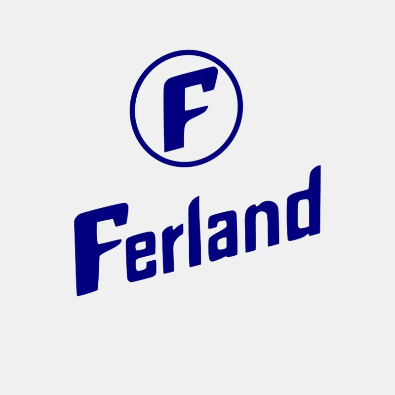 Ferland Blue Circular Logo with F Letter Male Tank Top